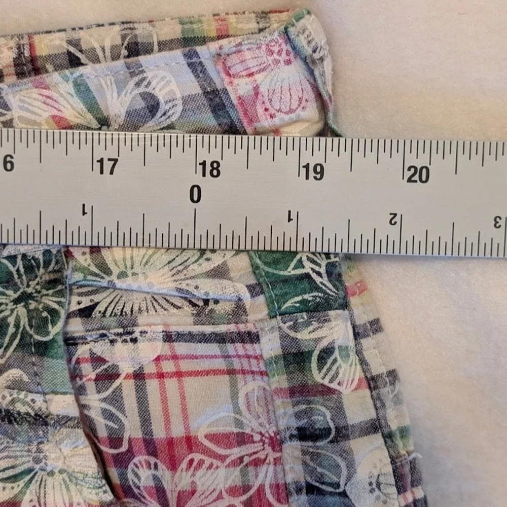 Charleston Threads Patchwork Plaid Shorts Mens 38 Multicolor‎ Madras
